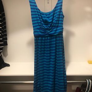 Blue striped dress